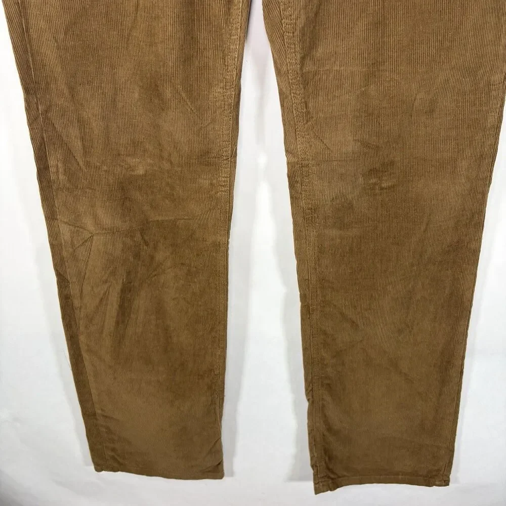 Banana Republic Straight Leg Corduroy Pants Men 32x34 (31x33 Actual) Light Brown